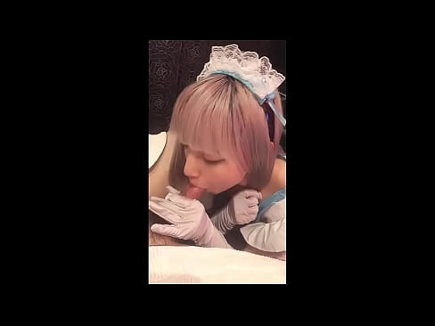 ❤️ Idol Japanese [mayuka], Aṣọ iranṣẹbinrin Faranse, apakan 1, ifefẹfẹ ati fifẹ kuro pẹlu ipara Ibalopo ️❤